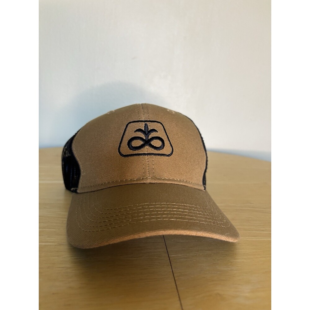 Pioneer Seed Corteva Hat Cap Tan And Black Logo Trucker Hat Farm Ag